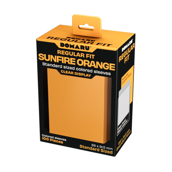 Gatherer's Tavern DOMARU Regular Fit Sleeves - Sunfire Orange 100CT