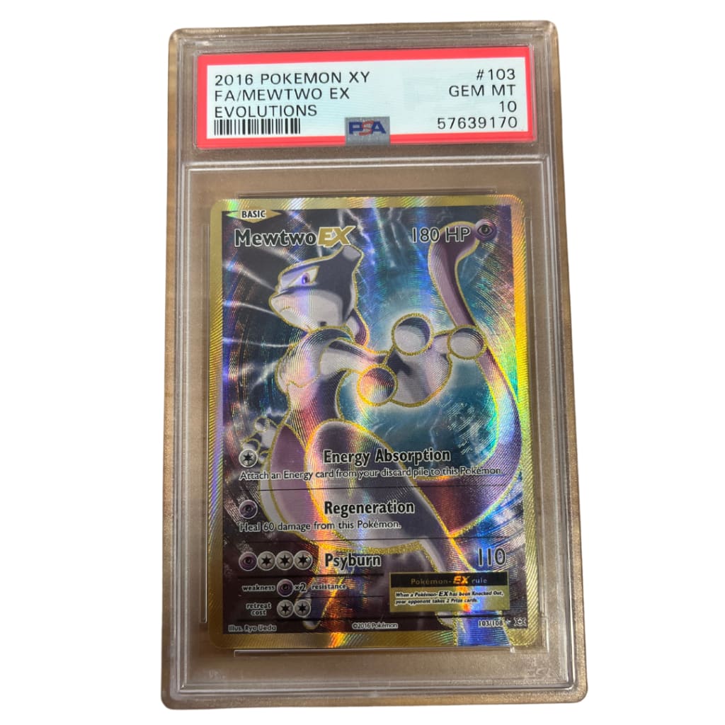 2016 Pokemon XY FA/ Mewtwo EX Evolutions PSA 10