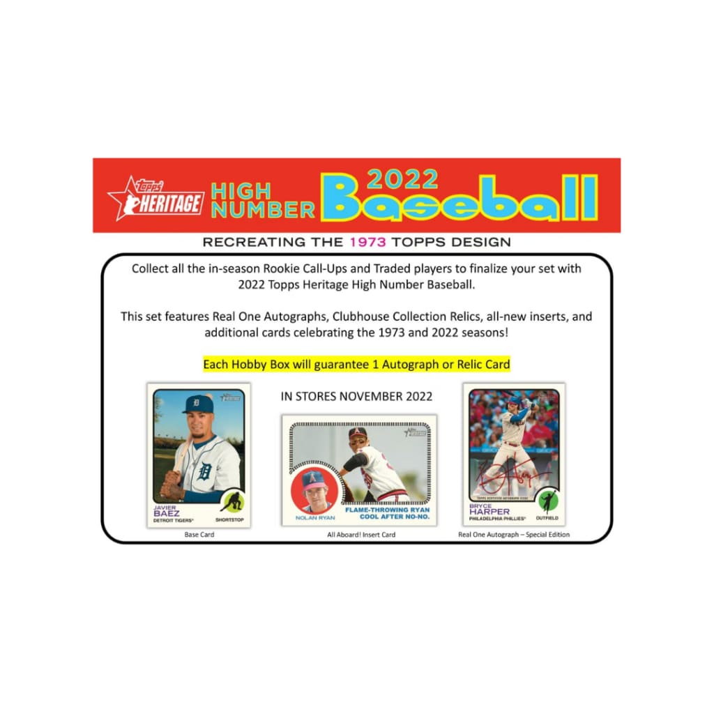 2022 Topps Heritage High Number Baseball Hobby Box