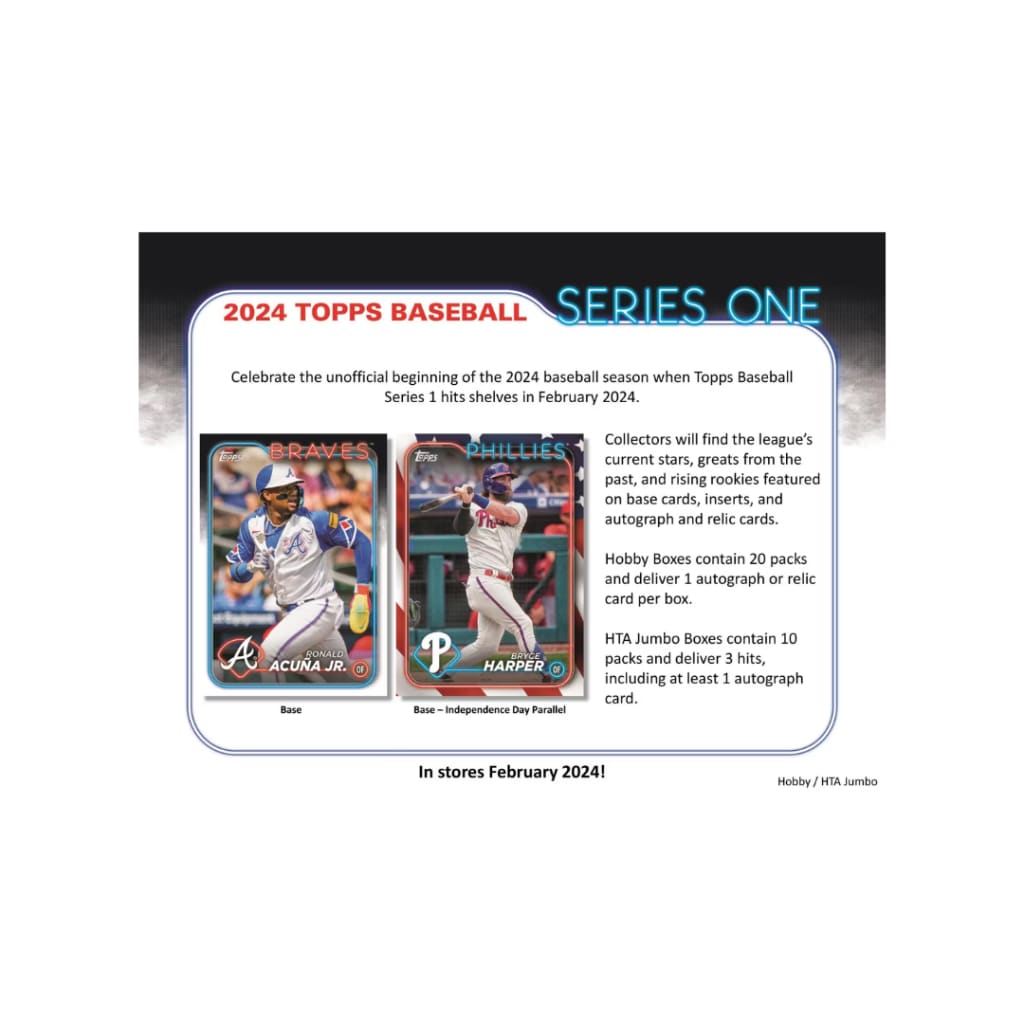 2024 Topps Series 1 Baseball Hobby Jumbo Box