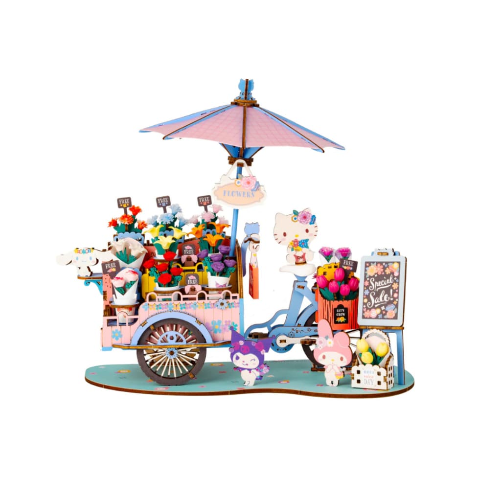 3D Wooden Puzzle Hello Kitty® and Friends Flower Cart