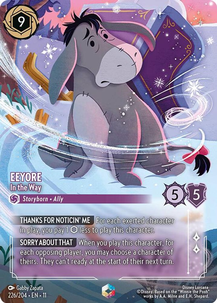 ディズニーロルカナ WINTERSPELL イーヨー エンチャンテッド 英語版 Disney Lorcana Winterspell Singles | Buy Set 11 Cards — Hobbiesville