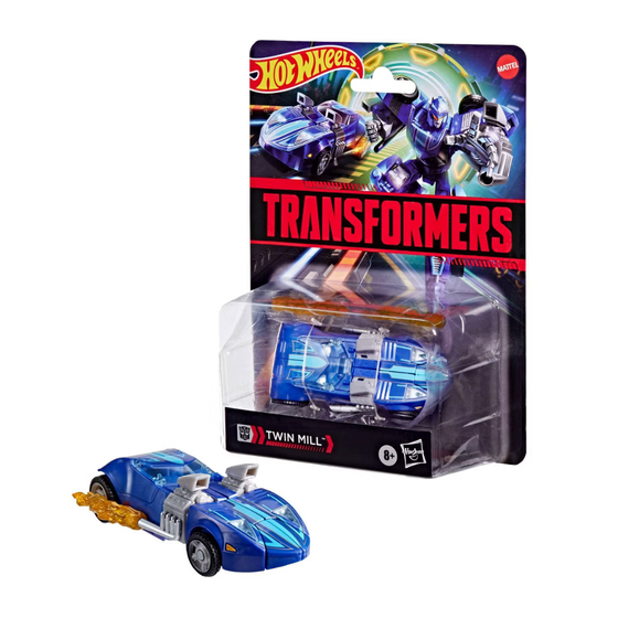 Transformers Collaborative Hot Wheels 5 Inch Action Figure Deluxe Class - Twin Mill Blue Version