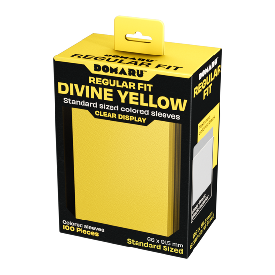 Gatherer's Tavern DOMARU Regular Fit Sleeves - Divine Yellow 100CT