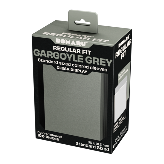 Gatherer's Tavern DOMARU Regular Fit Sleeves - Gargoyle Grey 100CT