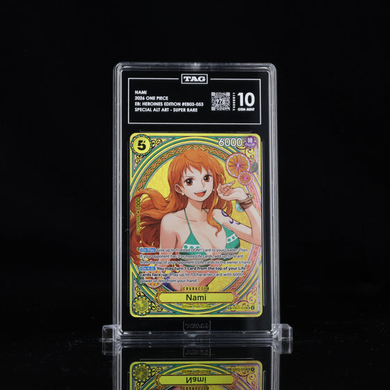 2026 ONE PIECE #EB03-053 NAMI SPECIAL ALTERNATE ART SUPER RARE TAG 10