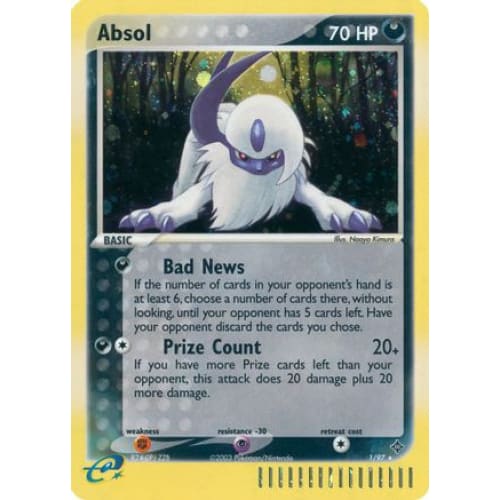 Absol (001/097) Holo Rare Reverse Holofoil - Single