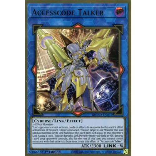Accesscode Talker (MGED-EN037) Premium Gold Rare 1st