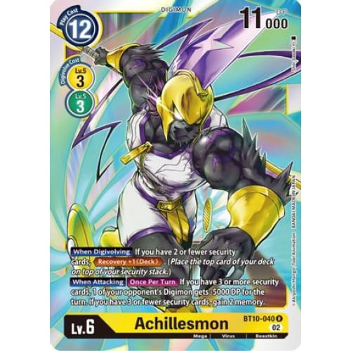 Achillesmon - BT10-040 - Rare Foil - Single