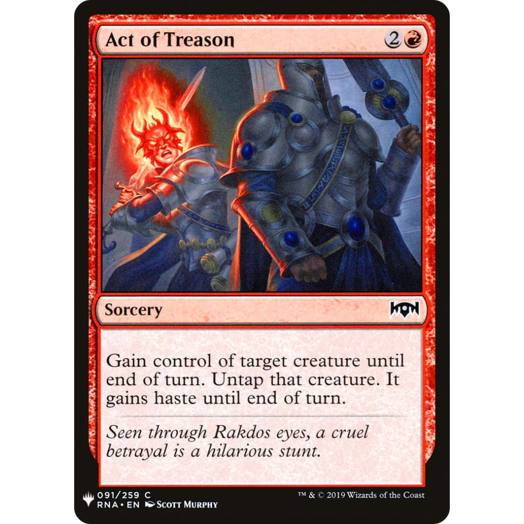 Act of Treason (PLST-RNA-91) - Single