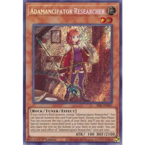 Adamancipator Researcher (SESL-EN002) Secret Rare 1st