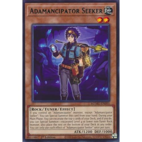 Adamancipator Seeker - MZMU-EN091 Rare 1st Edition - Single