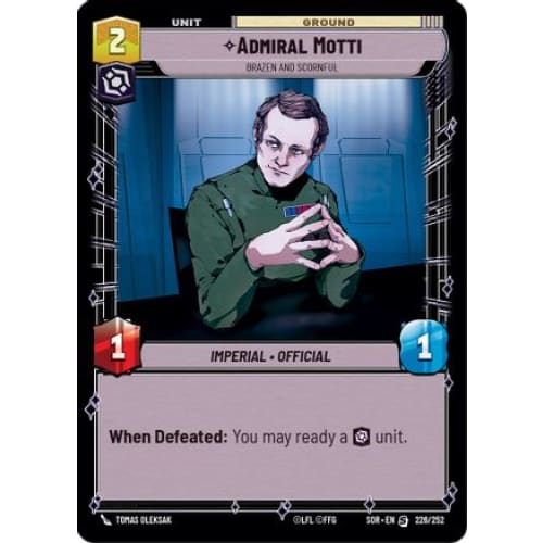 Admiral Motti - Brazen and Scornful (226/252) - Spark
