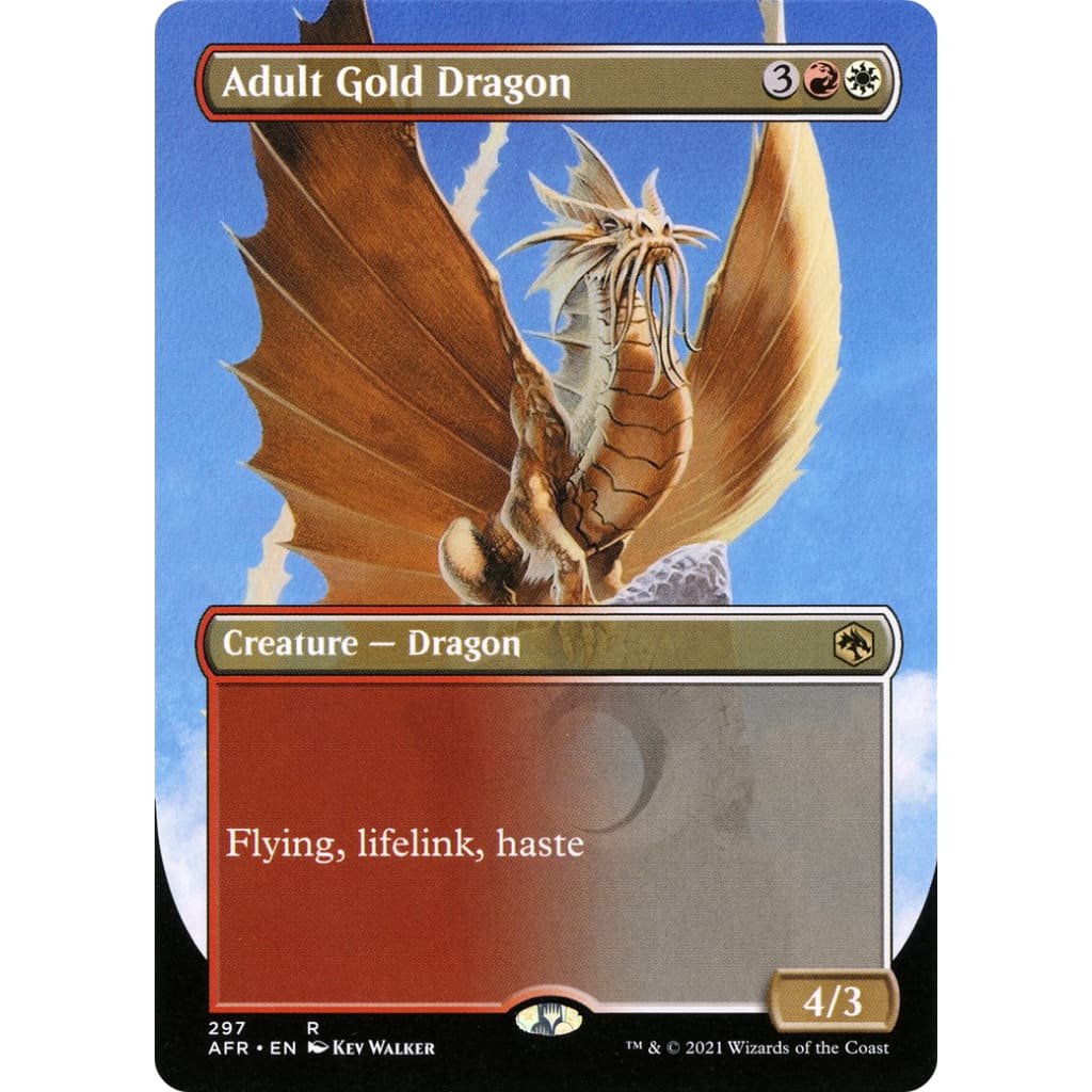 Adult Gold Dragon (AFR-297) (Borderless) - Single