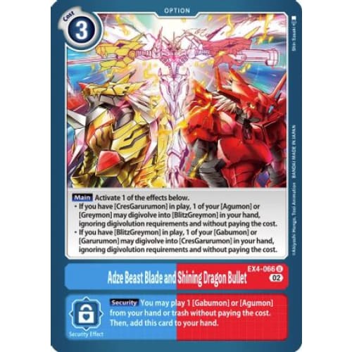 Adze Beast Blade and Shining Dragon Bullet - EX4-066