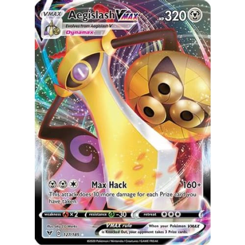 Aegislash VMAX (127/185) Holo Rare Holofoil - Single