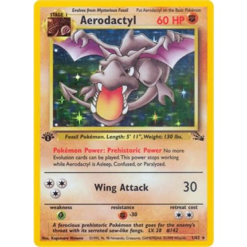 Aerodactyl (001/062) Holo Rare Unlimited Holofoil - Single