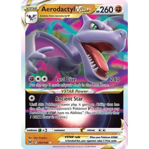 Aerodactyl VSTAR (093/196) Rare Holo Holofoil - Single