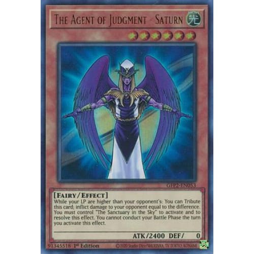 The Agent of Judgment - Saturn (GFP2-EN053) Ultra Rare 1st