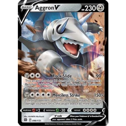 Aggron V (096/172) Holo Rare Holofoil - Single