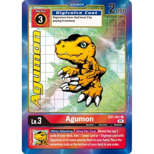 Agumon (Alternate Art) (EX1-001 U) Uncommon Foil - Single