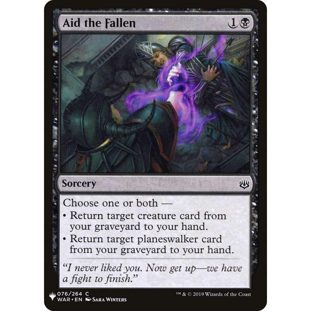 Aid the Fallen (PLST-WAR-76) - Single