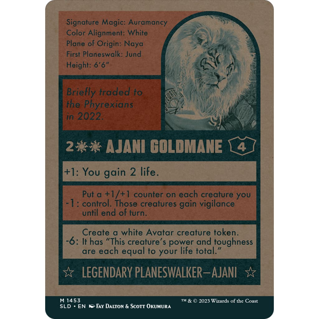 Ajani Goldmane // (SLD-1453): (Full Art) (Borderless)