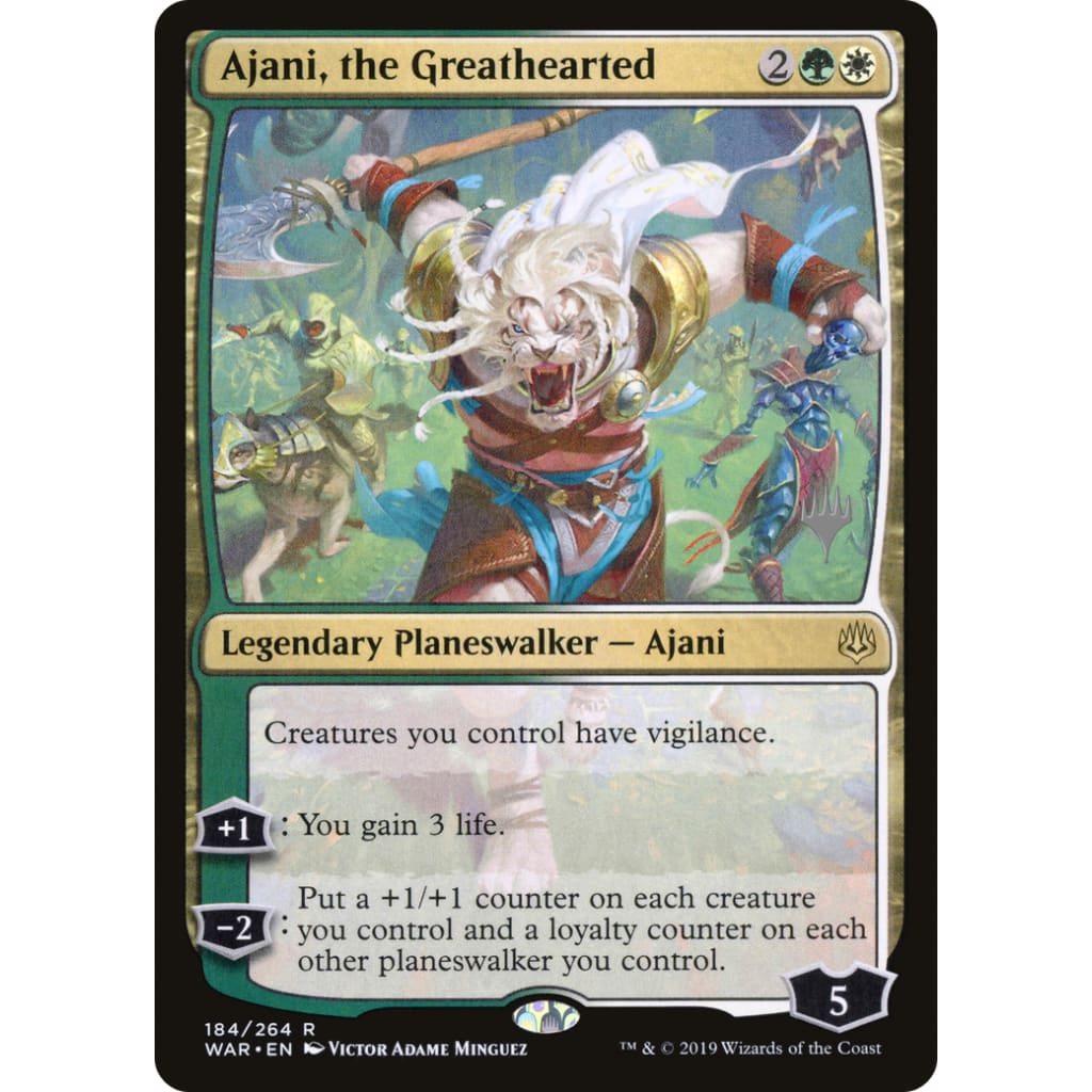 Ajani the Greathearted (PWAR-184P) Foil - Single