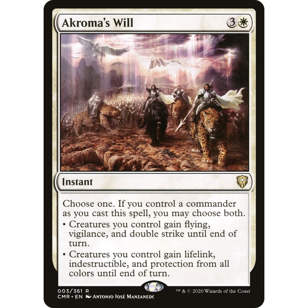 Akroma’s Will (CMR-003) Foil - Single