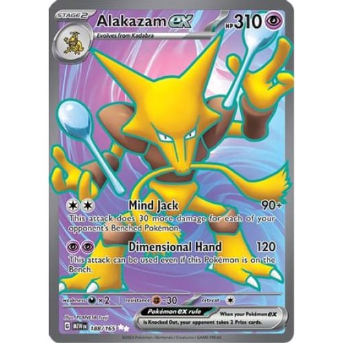 Alakazam ex - 188/165 (188) Ultra Rare Holofoil - Single