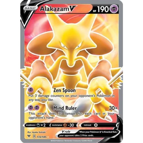 Alakazam V (172/185) Ultra Rare Holofoil - Single