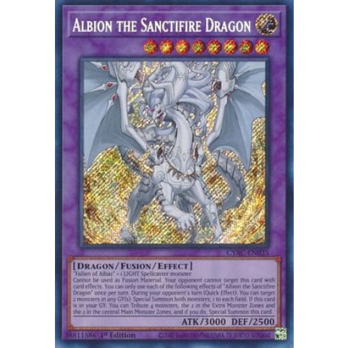 Albion the Sanctifire Dragon - CYAC-EN035 Secret Rare 1st