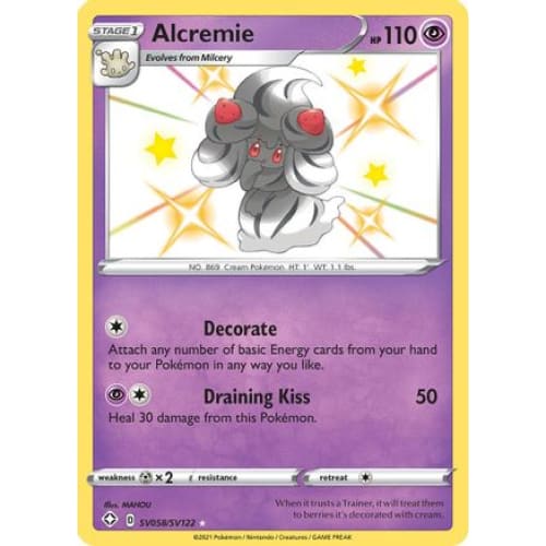 Alcremie (SV058/122) Rare Shiny Holofoil - Single