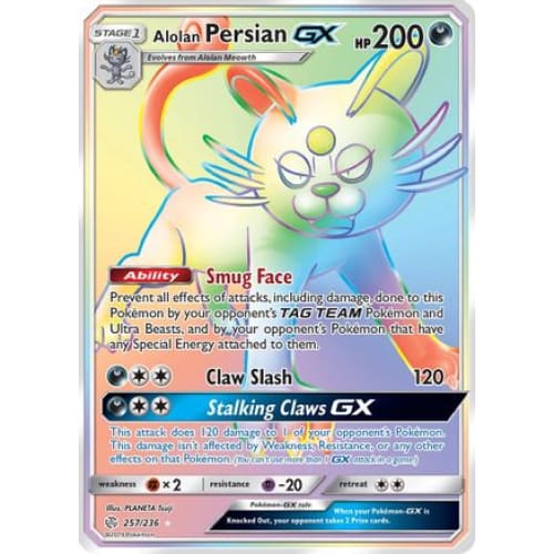 Alolan Persian-GX (257/236) Holo Rare Holofoil - Single
