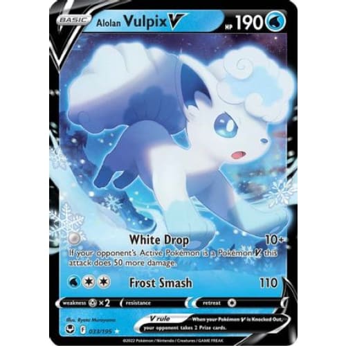 Alolan Vulpix V (033/195) Holo Rare Holofoil - Single