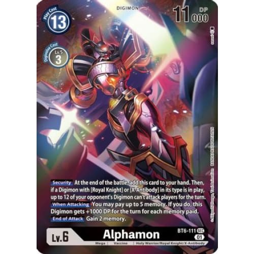 Alphamon (Alternate Art) (BT6-111 SEC) Secret Rare Foil