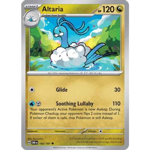 Altaria (160/197) Uncommon Reverse Holofoil - Single