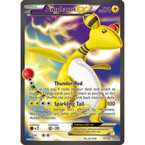 Ampharos-EX (087/098) Ultra Rare Holofoil - Single