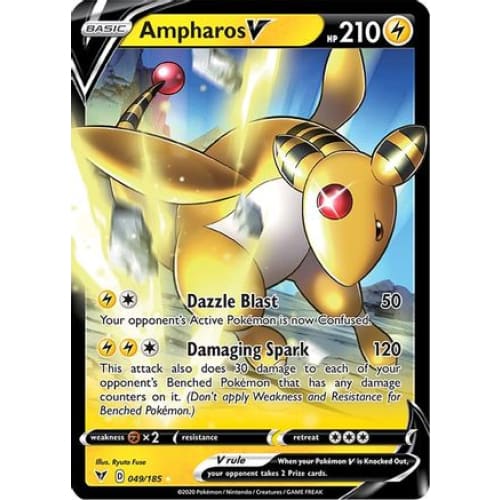 Ampharos V (049/185) Holo Rare Holofoil - Single