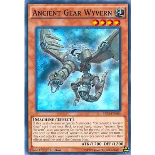 Ancient Gear Wyvern (SR03-EN003) Super Rare 1st Edition