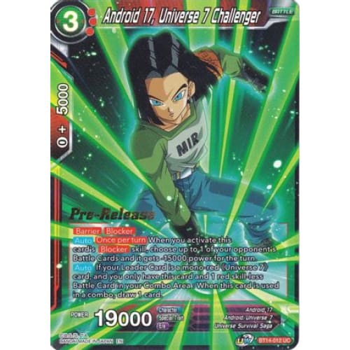 Android 17 Universe 7 Challenger (Cross Spirits Pre-Release