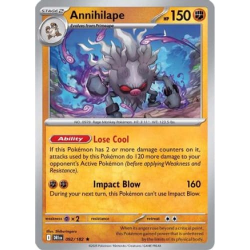 Annihilape (92) Rare Classic Reverse Holofoil - Single