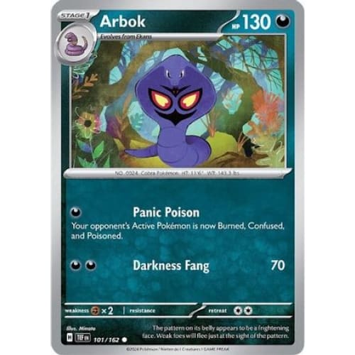 Arbok (101) Common Reverse Holofoil - Single