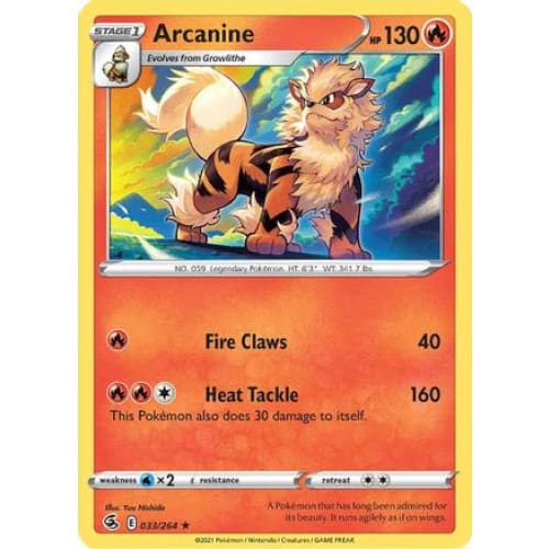 Arcanine (033/264) Rare Classic - Single