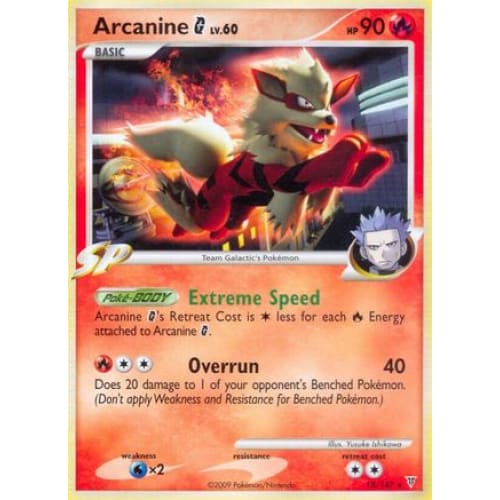 Arcanine G (015/147) Rare Classic Reverse Holofoil - Single