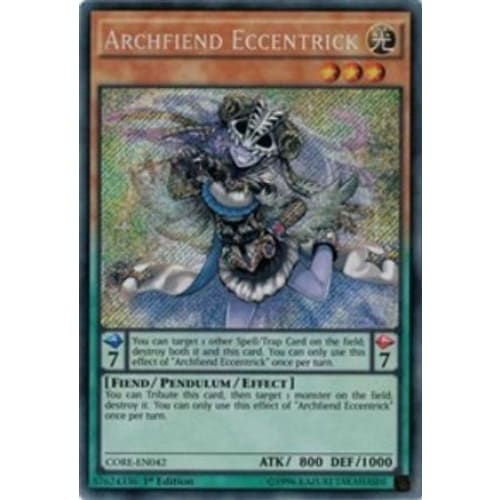 Archfiend Eccentrick (CORE-EN042) Secret Rare Unlimited