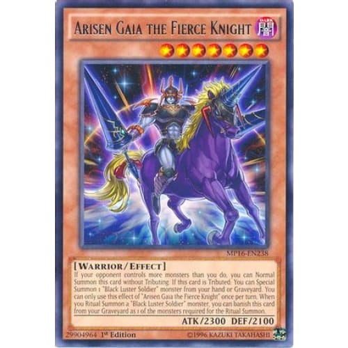 Arisen Gaia the Fierce Knight (MP16-EN238) Rare 1st Edition