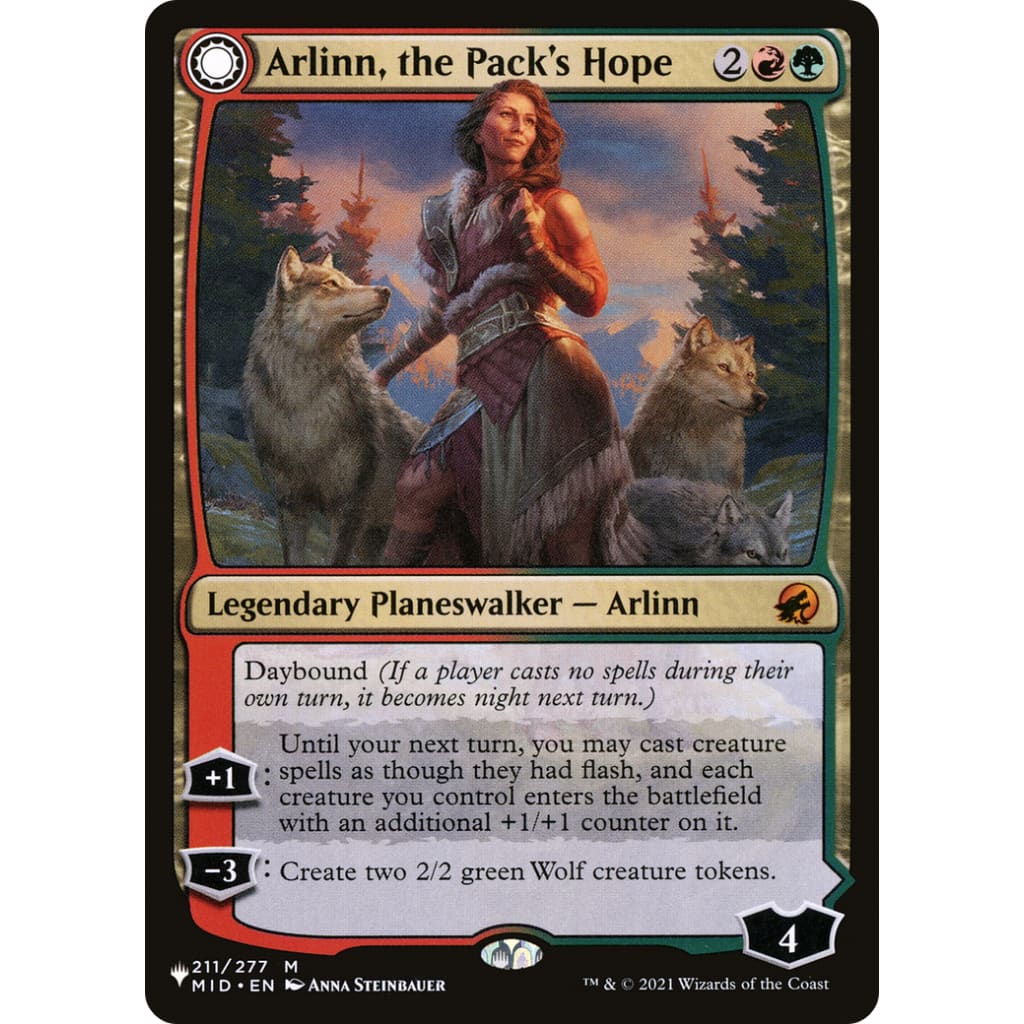 Arlinn the Pack’s Hope // Moon’s Fury (PLST-MID-211):