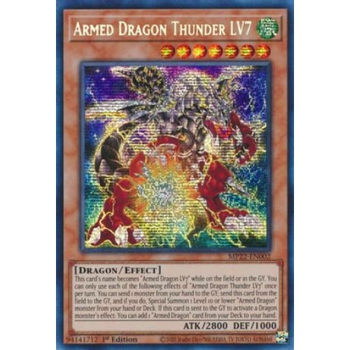 Armed Dragon Thunder LV7 (MP22-EN002) Prismatic Secret Rare