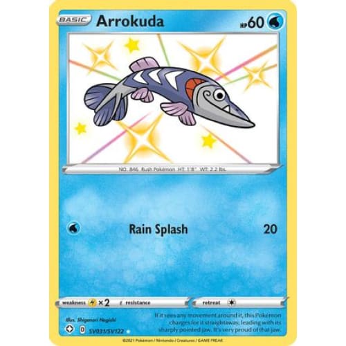 Arrokuda (SV031/122) Rare Shiny Holofoil - Single